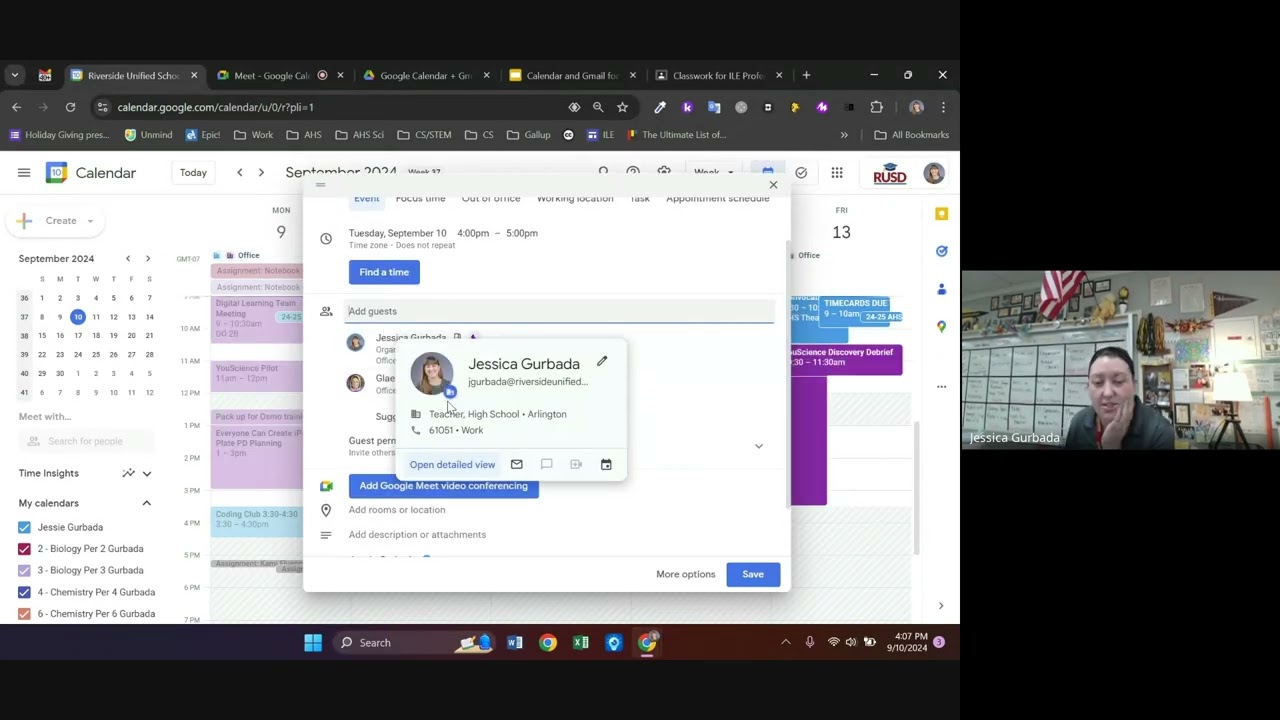 Gmail and Calendar