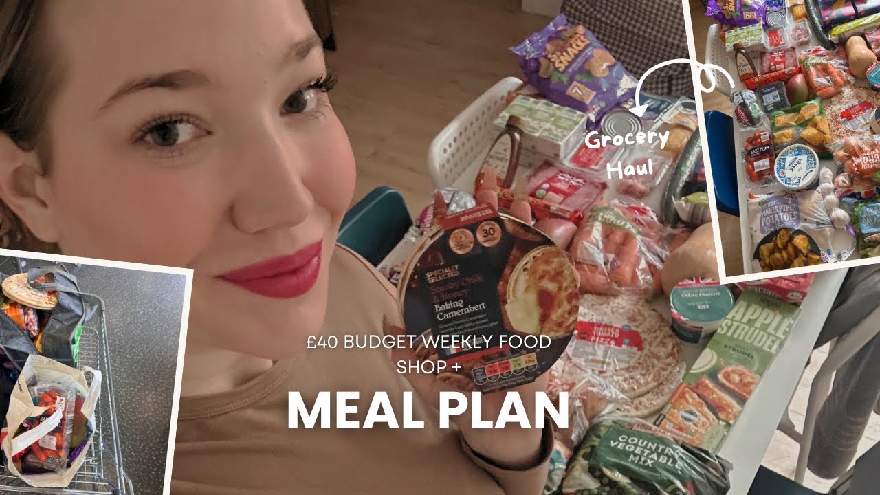 &pound;40 Budget Weekly Food Shop at Aldi | Grocery Haul + Meal Plan