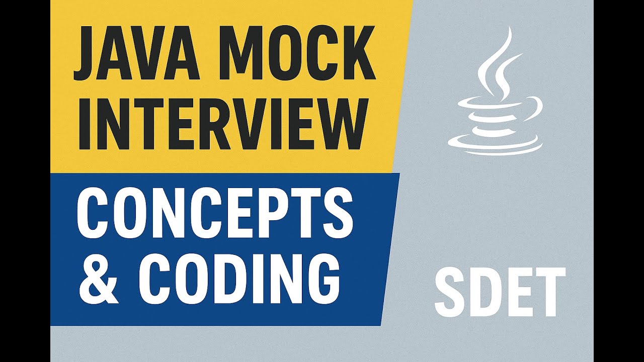 Пробное собеседование по Java для SDET | Основные концепции Java + разъяснение вопросов по програ...