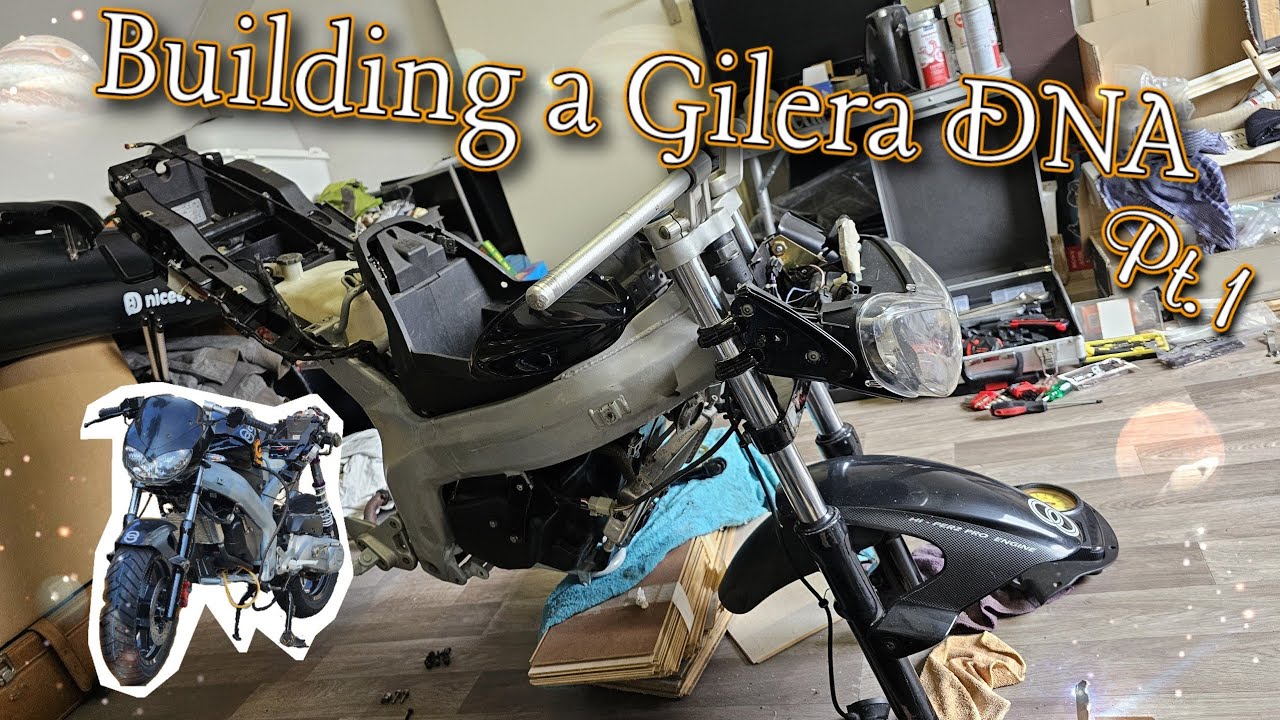 How to build up a Gilera DNA 50cc from frame  Pt.1
