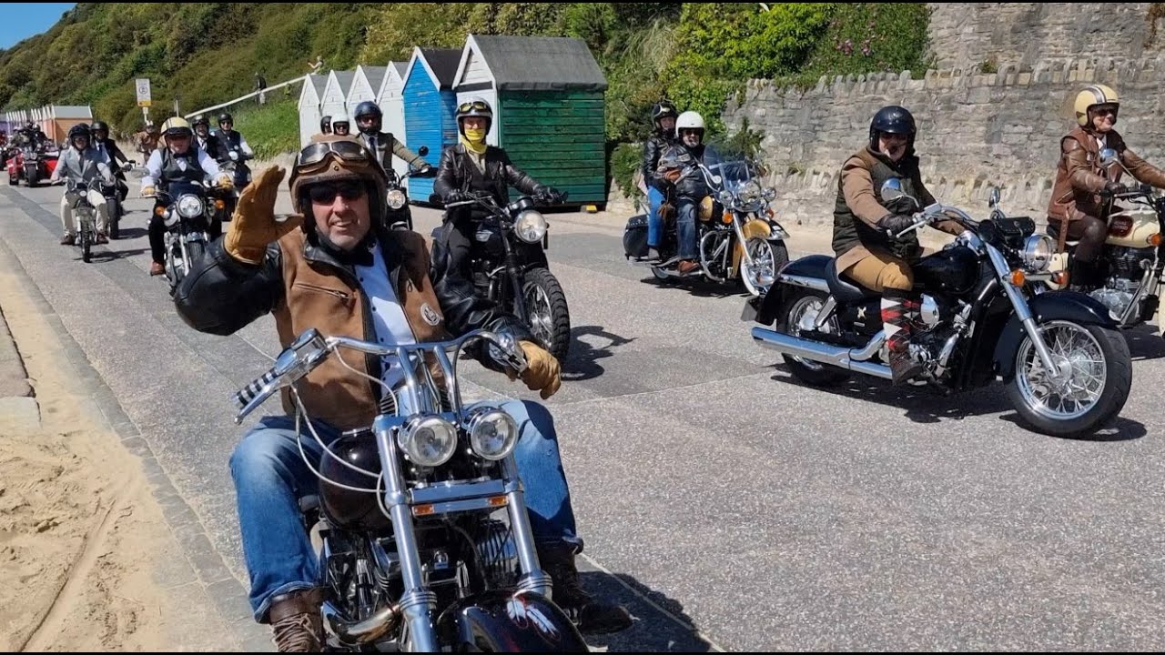 Distinguished Gentleman's Ride (DGR)  *Full Ride Past*  Bournemouth-Poole, UK