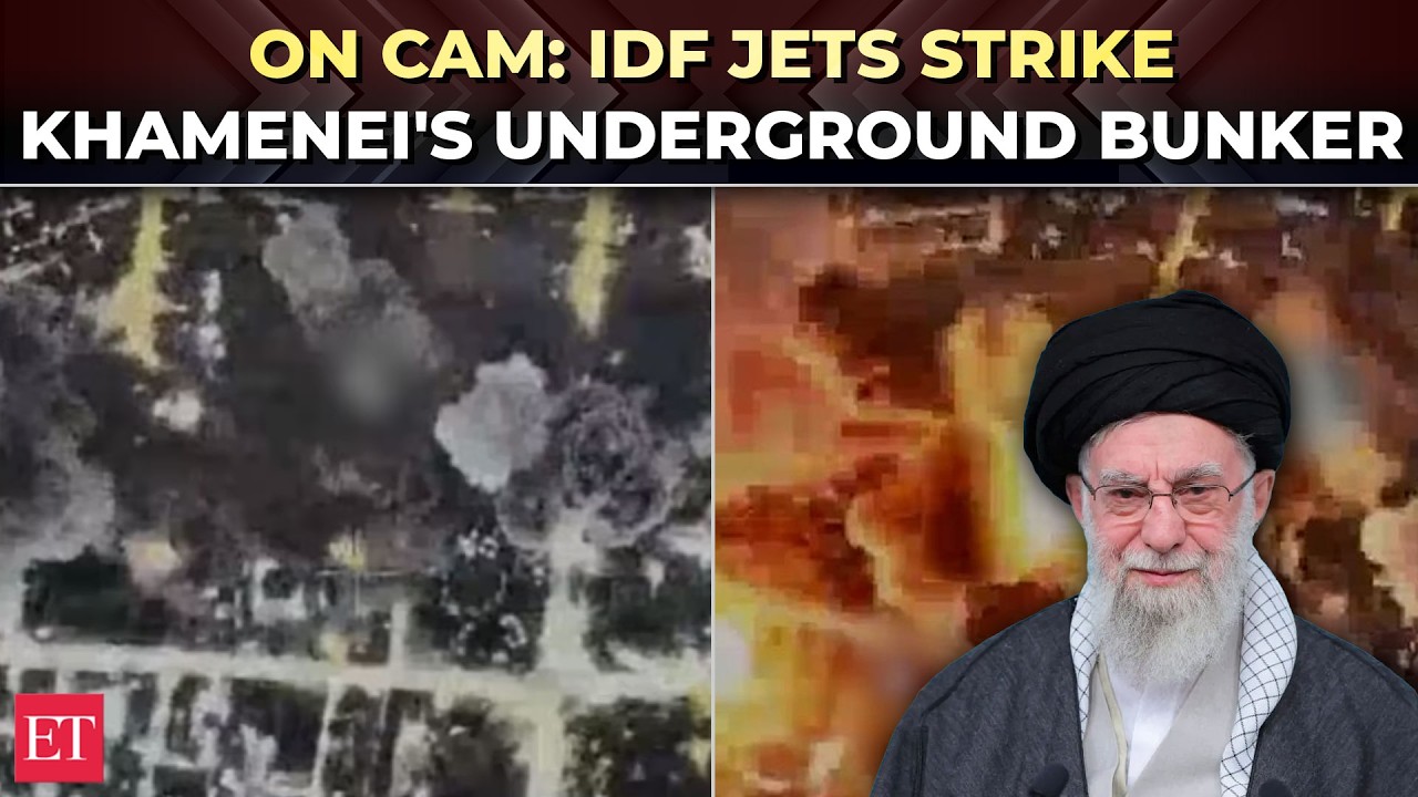 MOMENT 50 IDF fighter jets destroy Ayatollah Khamenei's secret underground bunker in Tehran