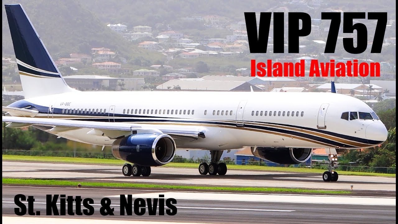 Lovely VIP 757 (VP-BBE) Arrival And Departure In St. Kitts From Miami Florida