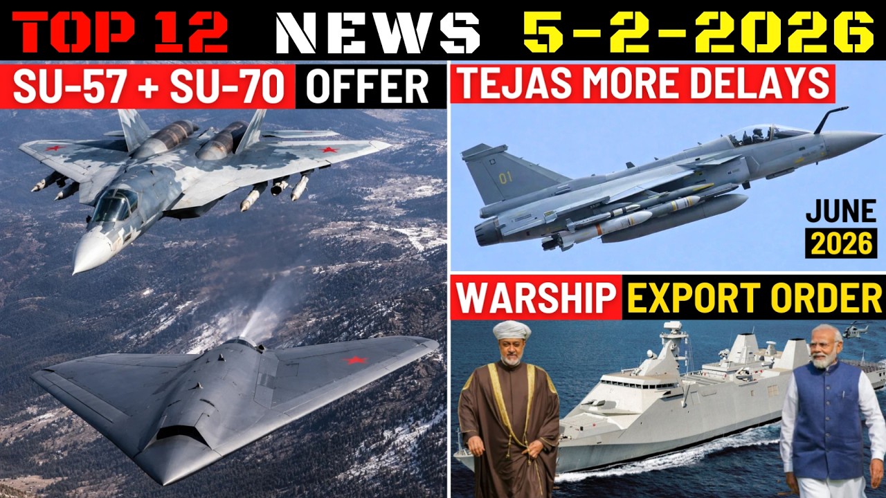 Indian Defence Updates : Su-57 + S-70 Offer,Tejas MK1A Delayed,Warship Export Order,CAATSA on Su-57