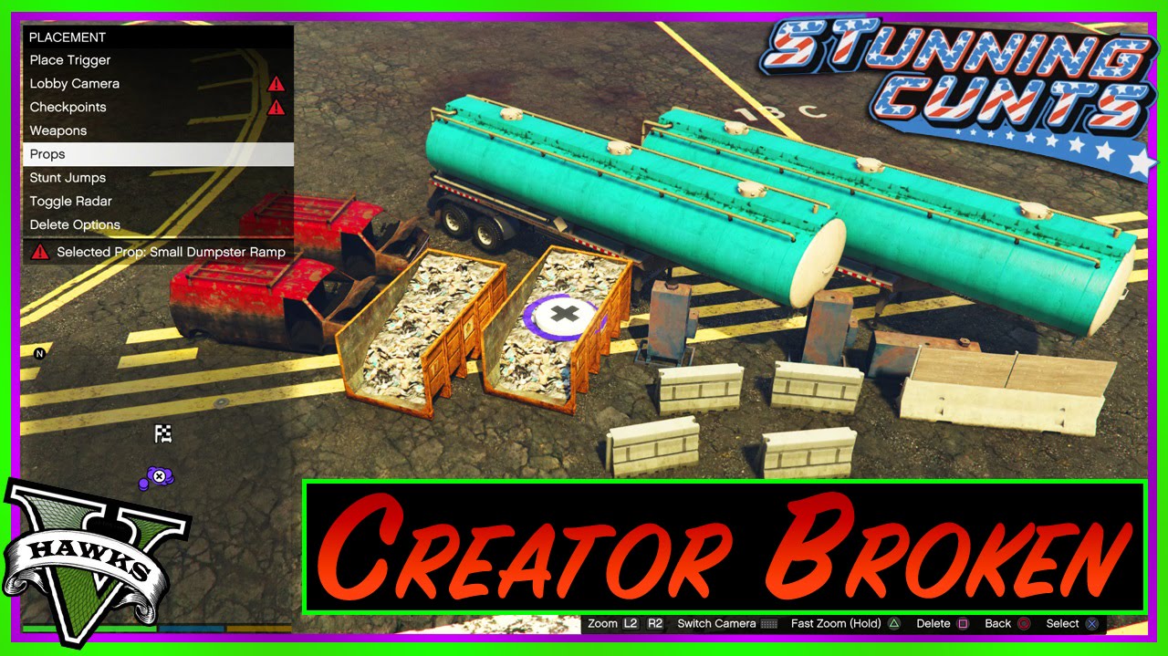 GTA 5 Cunning Stunts Creator Update. Creator Broken Again, Stunt Creator and Stunt Props Being Added