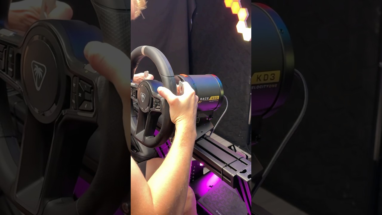 Setting up the VelocityOne Race KD3 wheel and pedal system on the GT Omega Hybrid cockpit #simracer