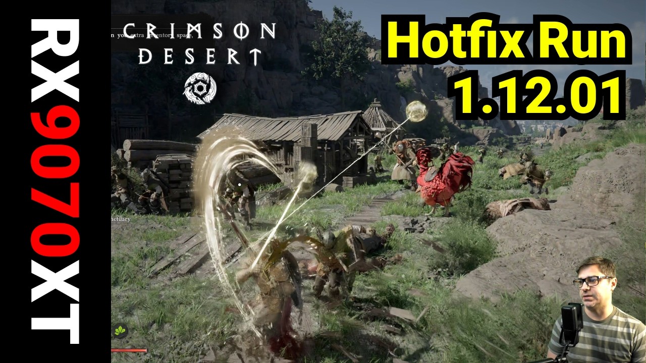 Crimson Desert 1.12.01 Hotfix | RX 9070 XT 4K Тест производительности | AMD Adrenalin 26.6.2