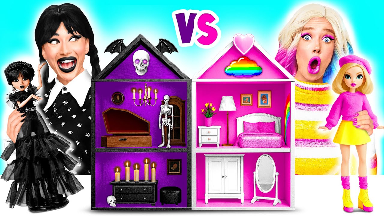 نبني منزل الدمى الرائع وينزداي مقابل إنيد تحدي | مواقف مضحكة TeenTeam Challenge