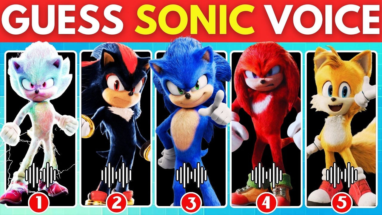Guess Sonic The Hedgehog 3 Movie Characters by Their Voice ~🎬🦔💙Sonic Memes Quiz | Sonic Movie Quiz
