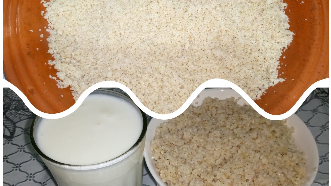 البلبولة المفورة(أو صيكوك) بطريقة سهلة ومبسطة خطوة بخطوة دشيشة الشعير