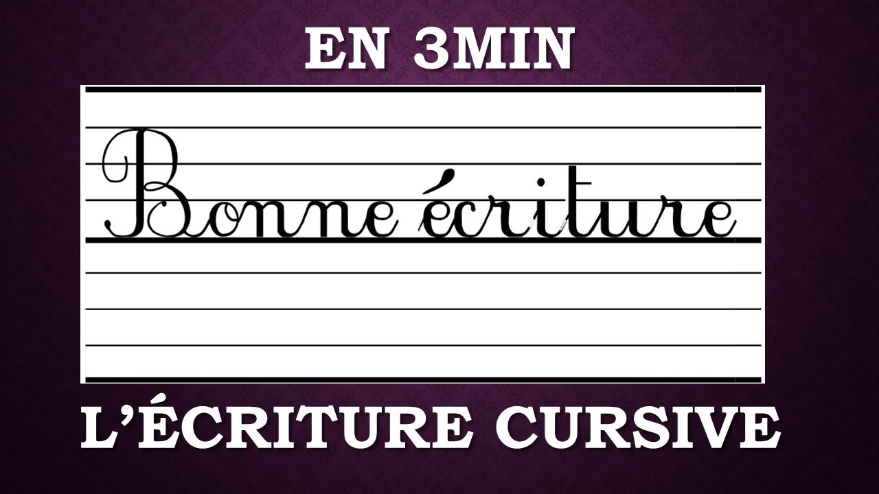 l'écriture cursive