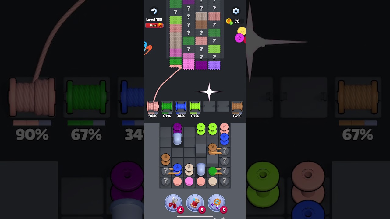 Knit Out Level 139 Walkthrough Tutorial #knitout #knitoutgame #knitoutpuzzlegame