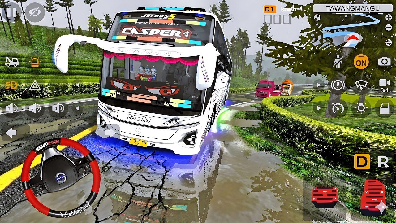 Bus Casper MSM Fadel 36 Corong Melewati Kelok Tawangmangu Bareng Ratu Arjuna