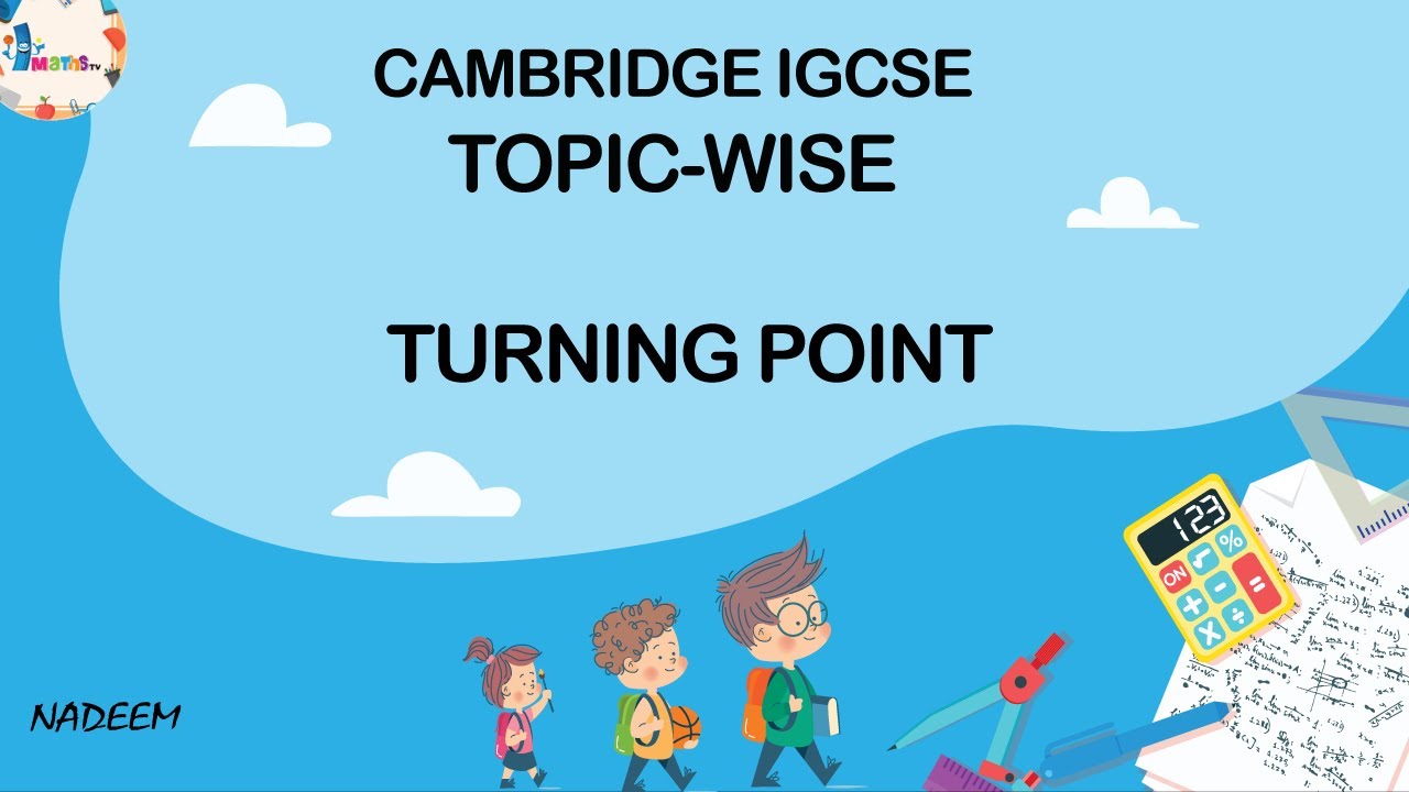 Turing Point Max Min CIE IGCSE Maths 2020 Sample Paper (Topic Wise) | Science And Math