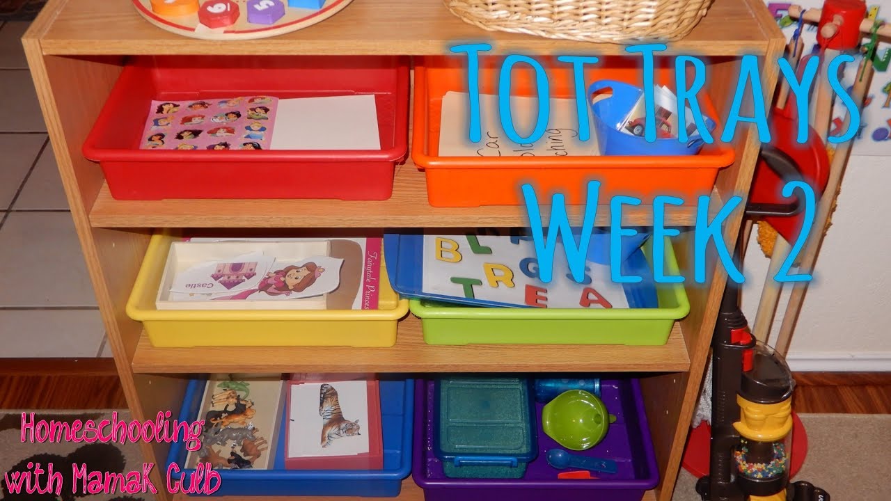 Tot Trays for Toddler Homeschooling Week 2