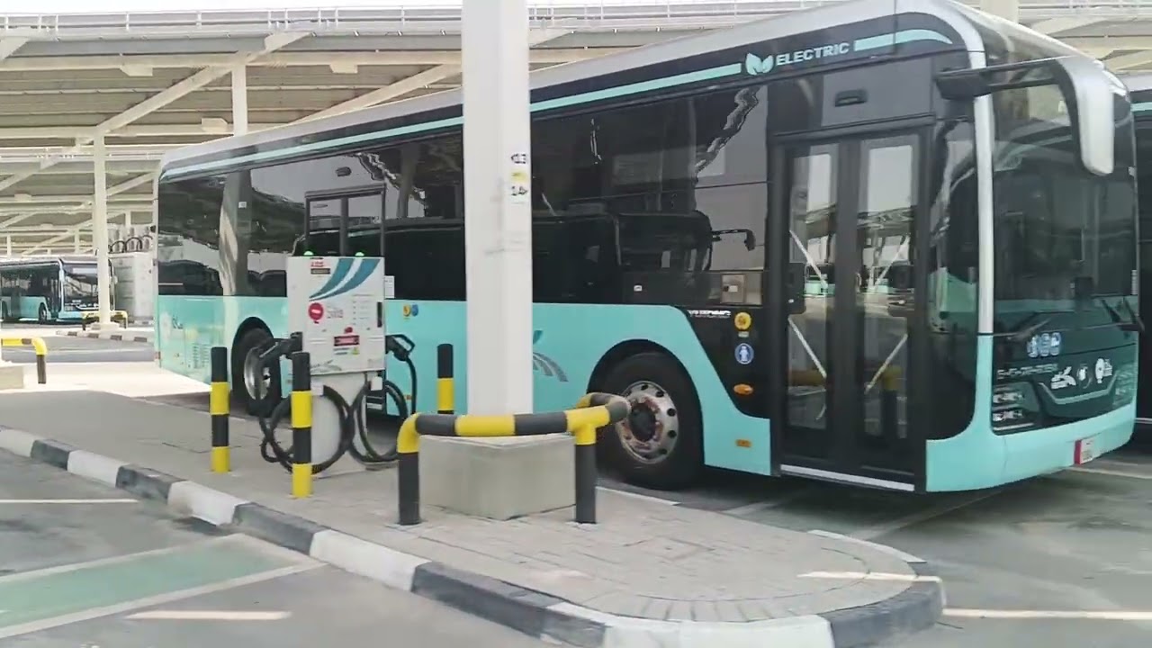 Lusail Electric Bus Depot: Powering Sustainable Transport.#automobile 