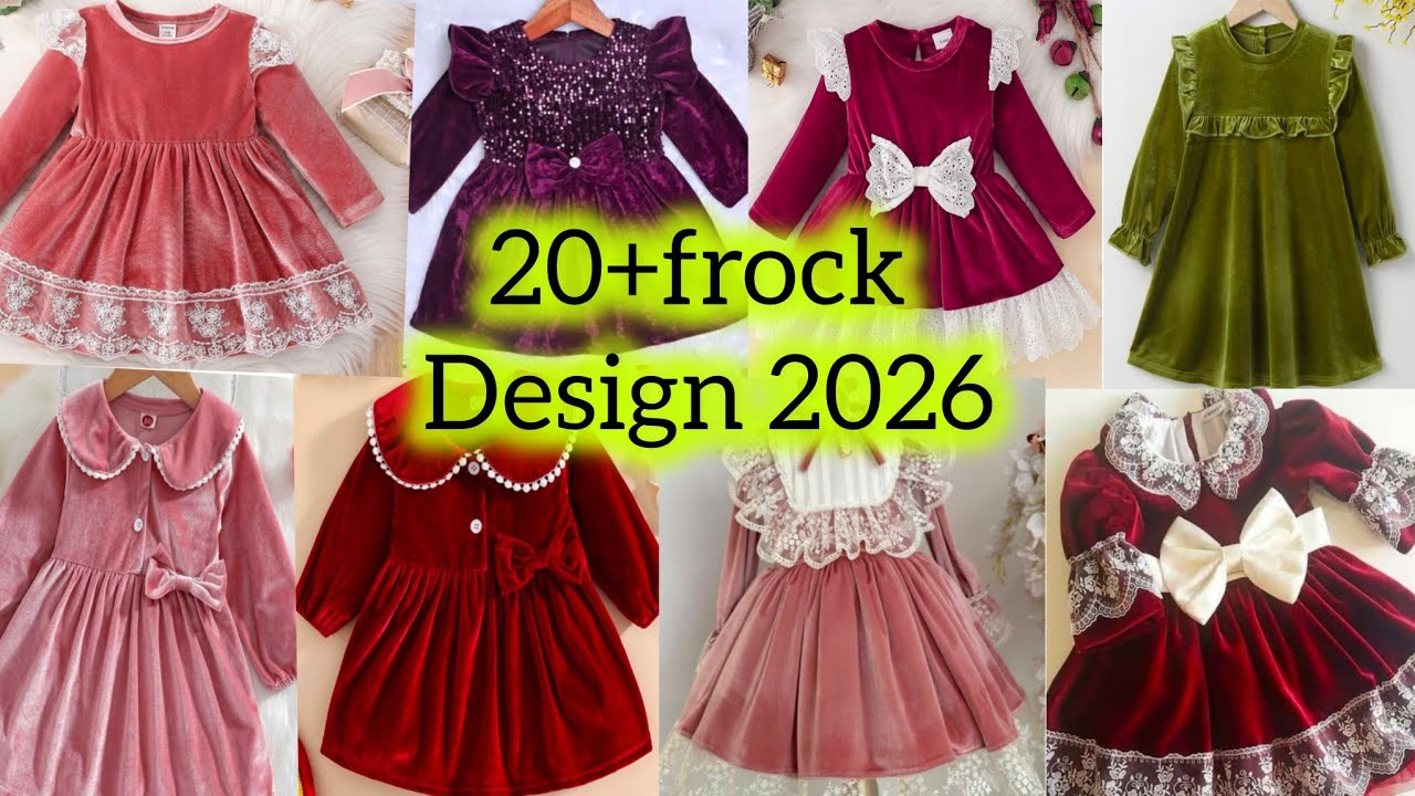 Velvet frock design 2026 || Baby girl frock design || Very beautiful frocks design for girl 
