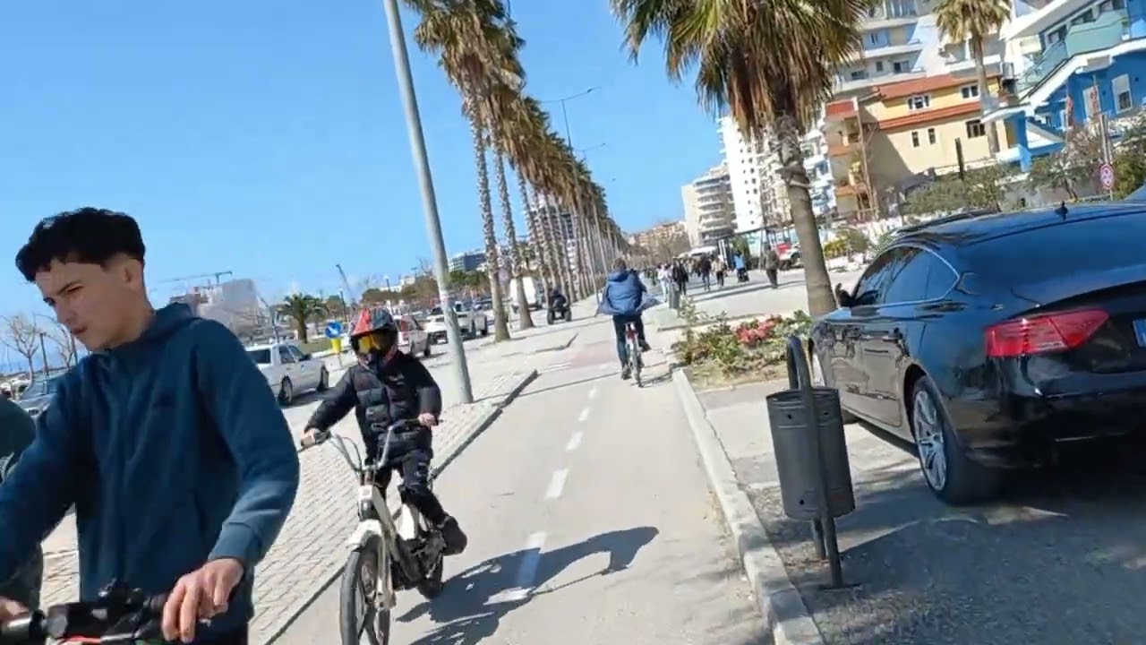 Vlore Albania Today 🇦🇱 | Cycling Lungomare During Summer Day Holiday