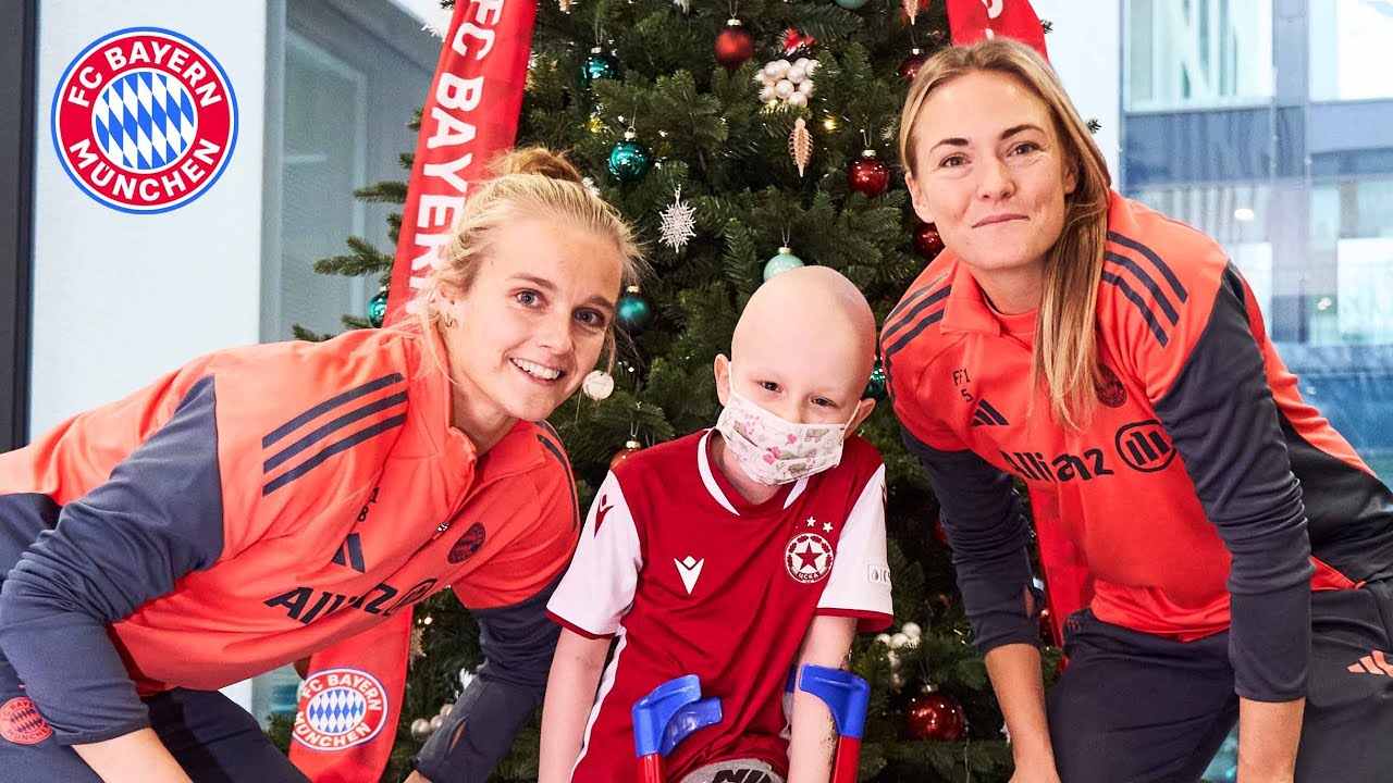 FC Bayern Frauen besuchen die Kinderklinik Schwabing