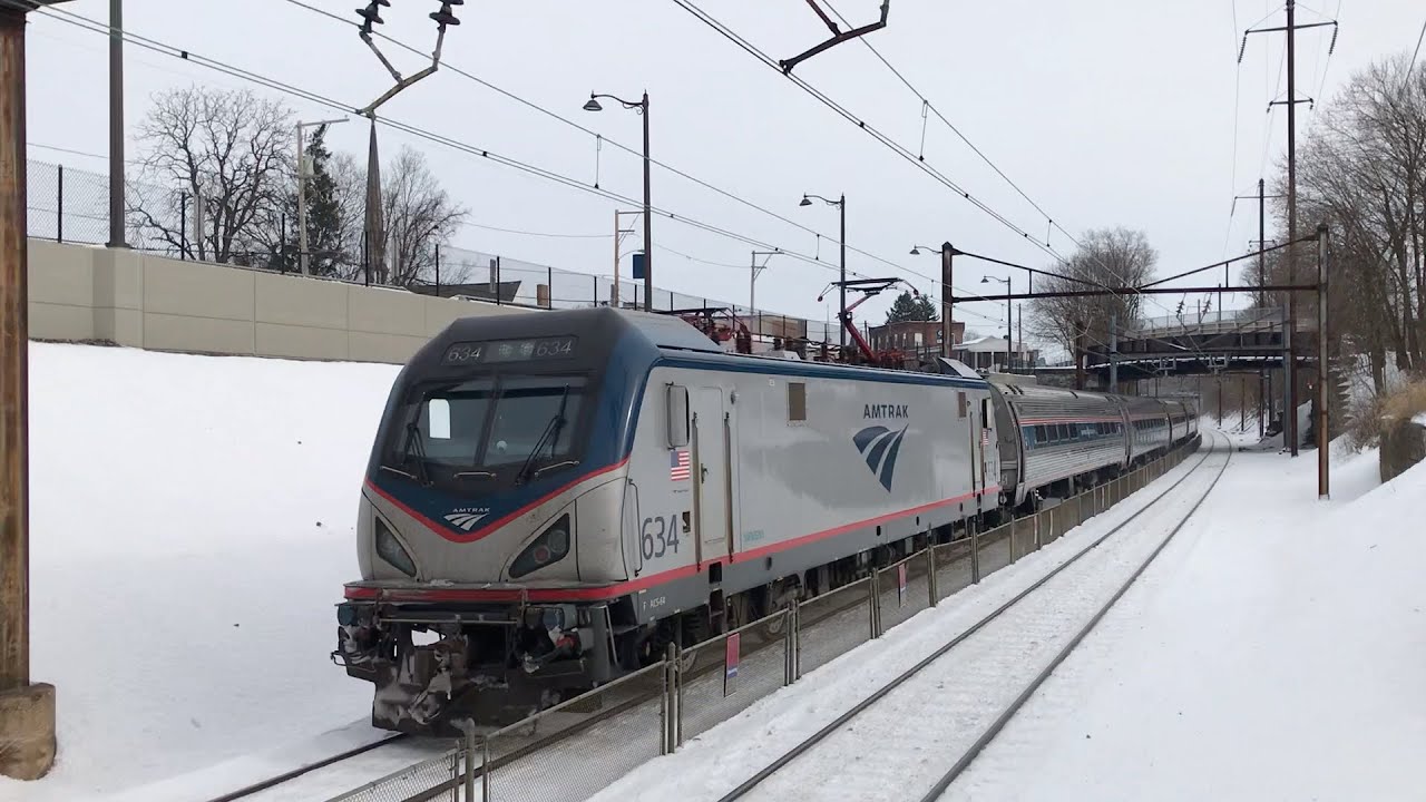 Amtrak in the Snow at Mount Joy
