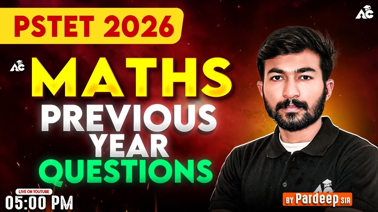 PSTET 2026 Maths Previous Year Questions | Most Important PYQs | By Pardeep Sir