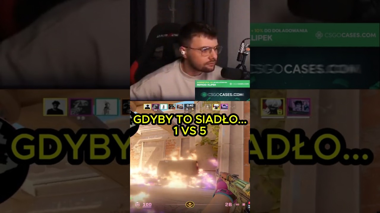 CLUTCH 1 VS 5 TOMA...BYŁO BLISKO! #cs2 #csgo #counterstrike#gaming #twitch #csclips #tom223 #shorts