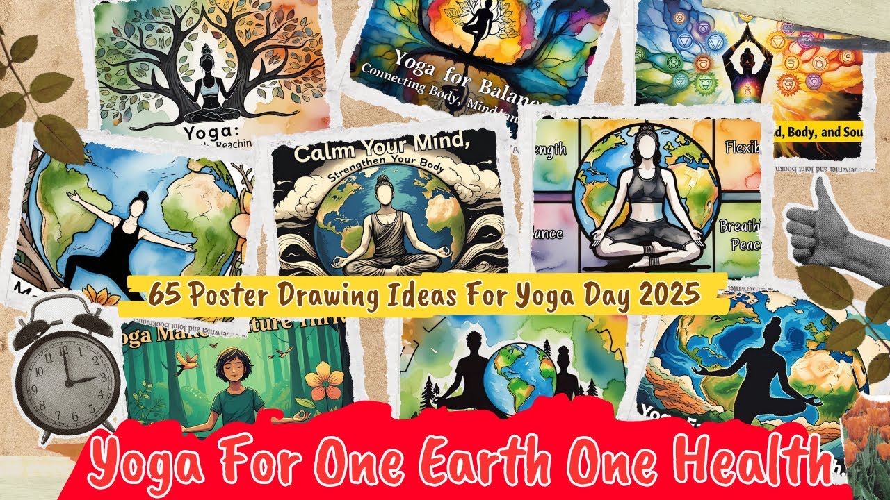 Yoga for One Earth, One Health Poster Drawing Ideas 2025 | International Yoga Day 2025