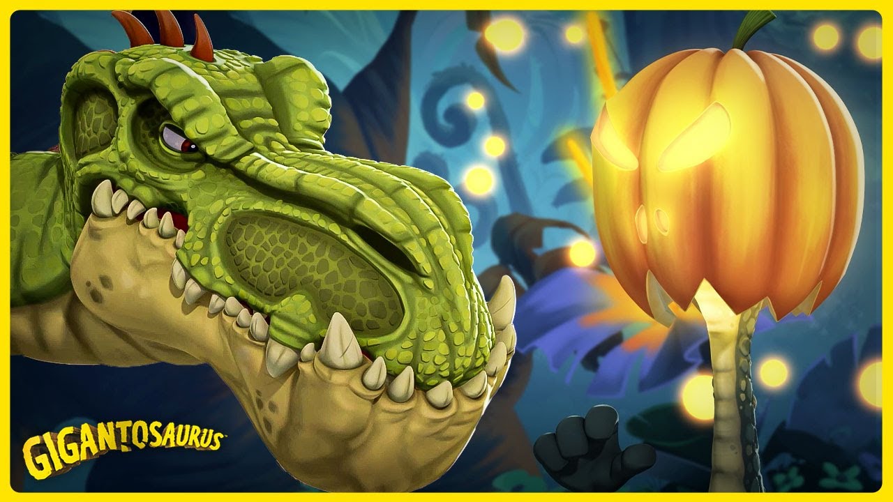 Жуткие динозаврские приключения! 🎃 Сможет ли Гиганто сбежать в Хэллоуинскую ночь? | Гигантозавром
