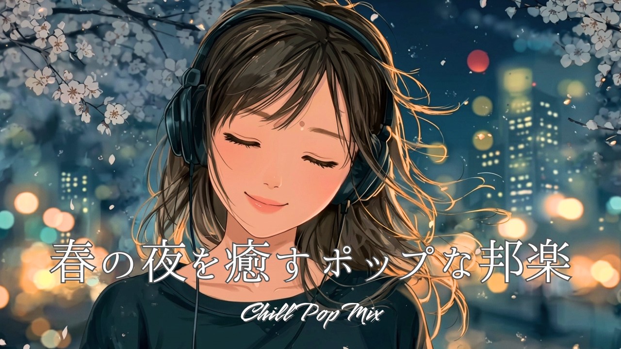 【邦楽playlist】“春の夜に聴くポップな邦楽”Chill Playlist｜女性ボーカル｜チルタイム／リラックス／ストレス解消／作業用BGM／エモい曲