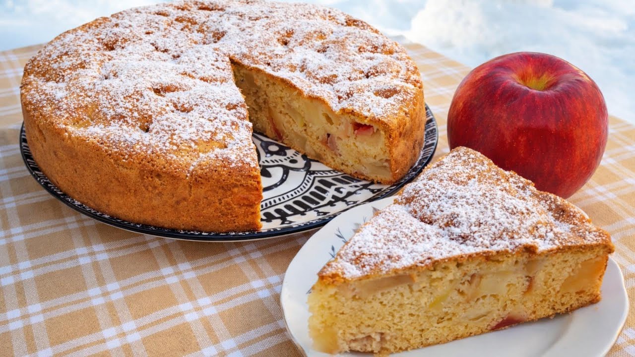 Этот десерт реально топ! 🔥 Тесто за 3 минуты, пушистая как облачко 🍎 ЯБЛОЧНАЯ ШАРЛОТКА!