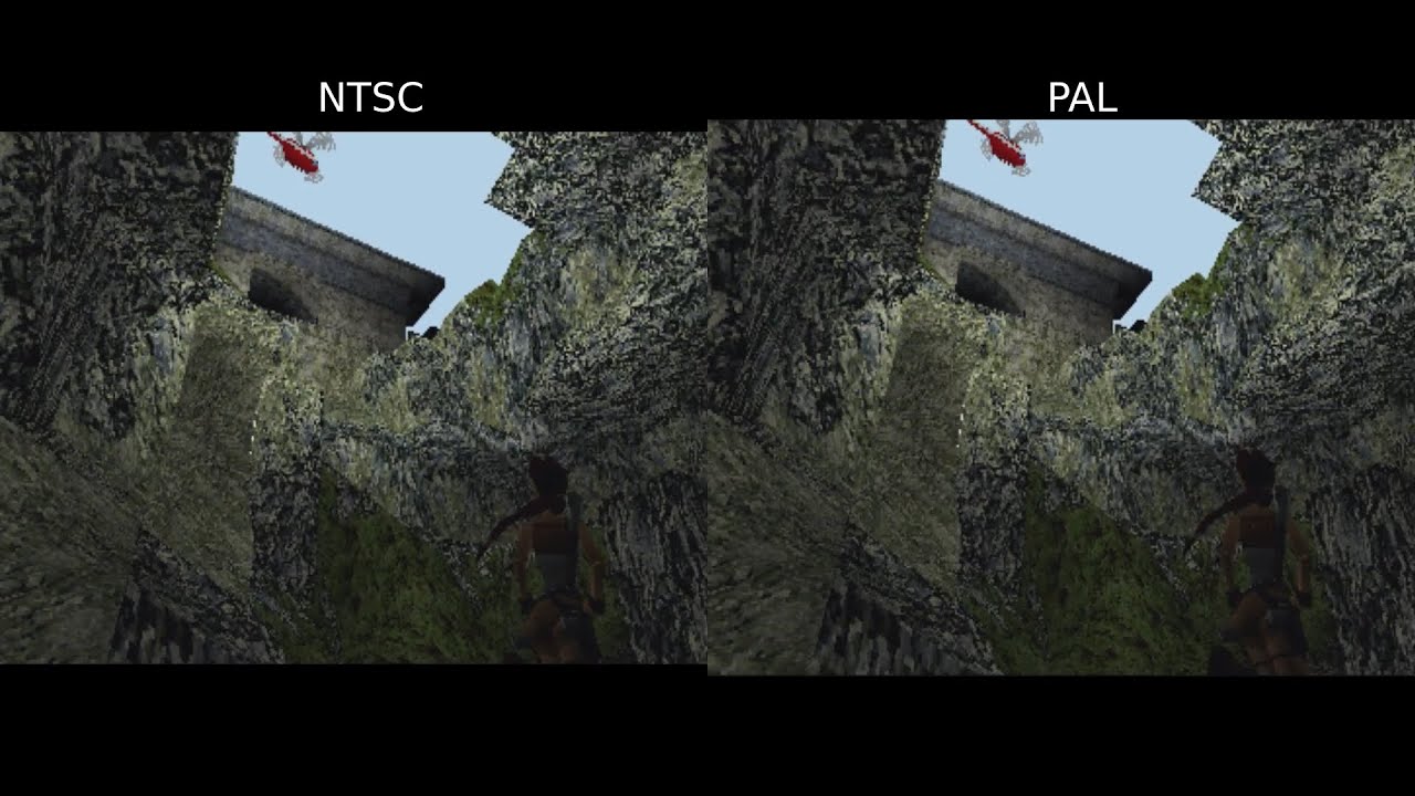 Tomb Raider 2 - PS1 NTSC/PAL Rendering Comparison
