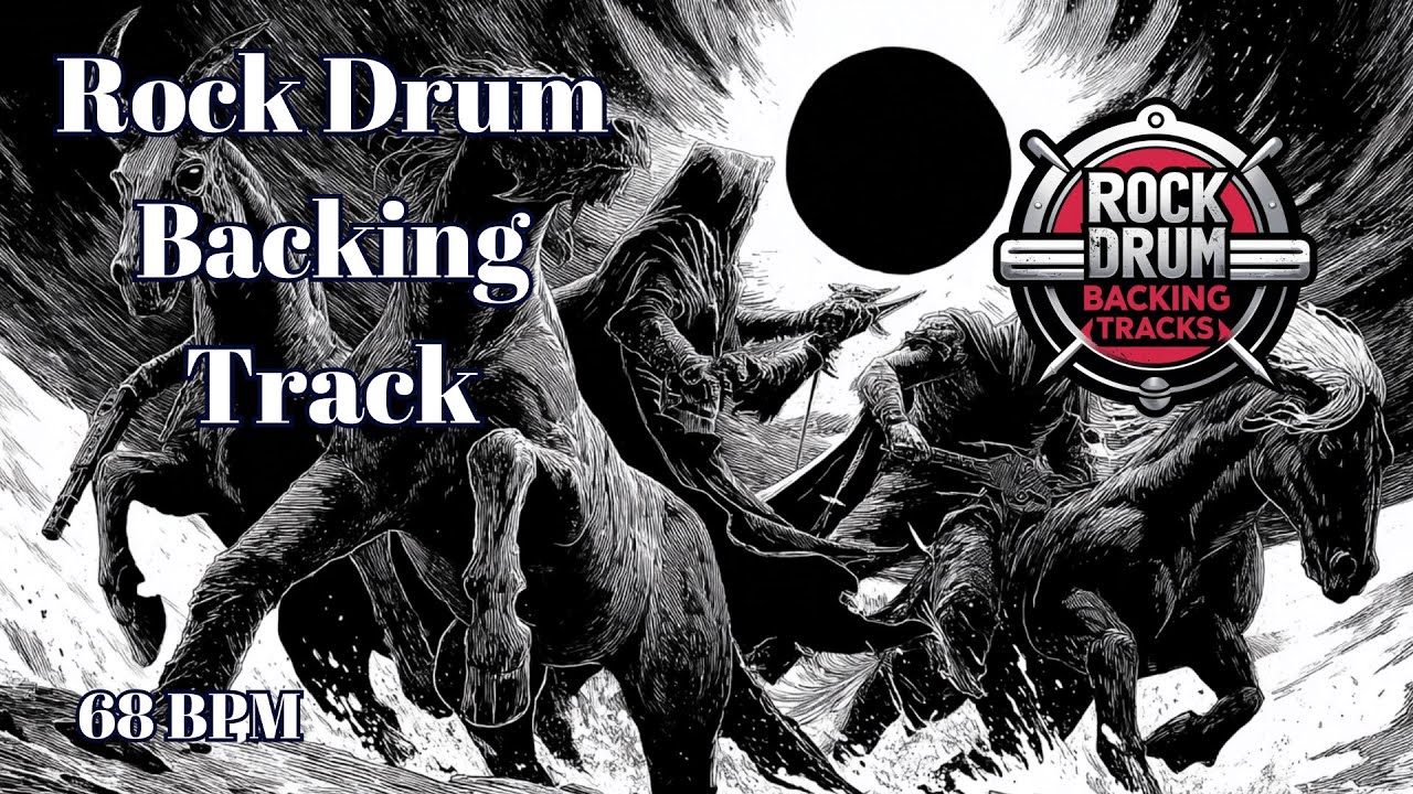 Rock Drum Backing Track 68 BPM | Slow Heavy Ballad | Royalty Free Drum Loop
