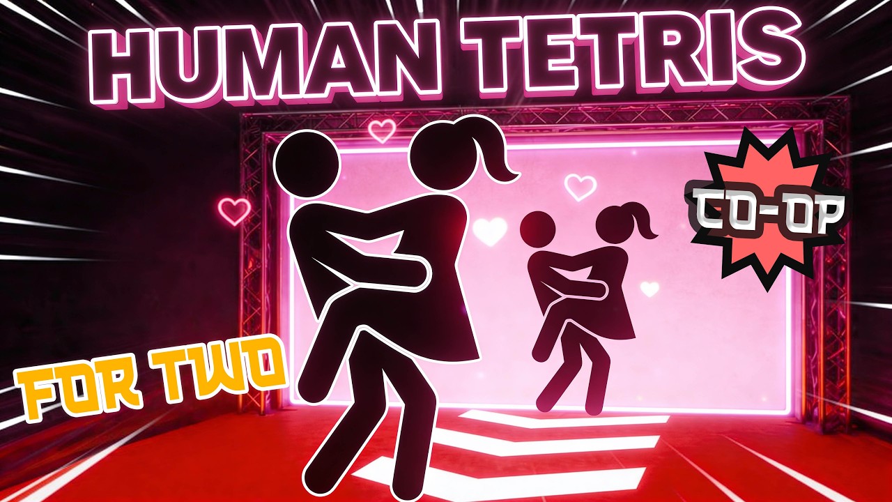HUMAN TETRIS | High Quality Interactive Game for Two | Valentine's Fitness | FULL