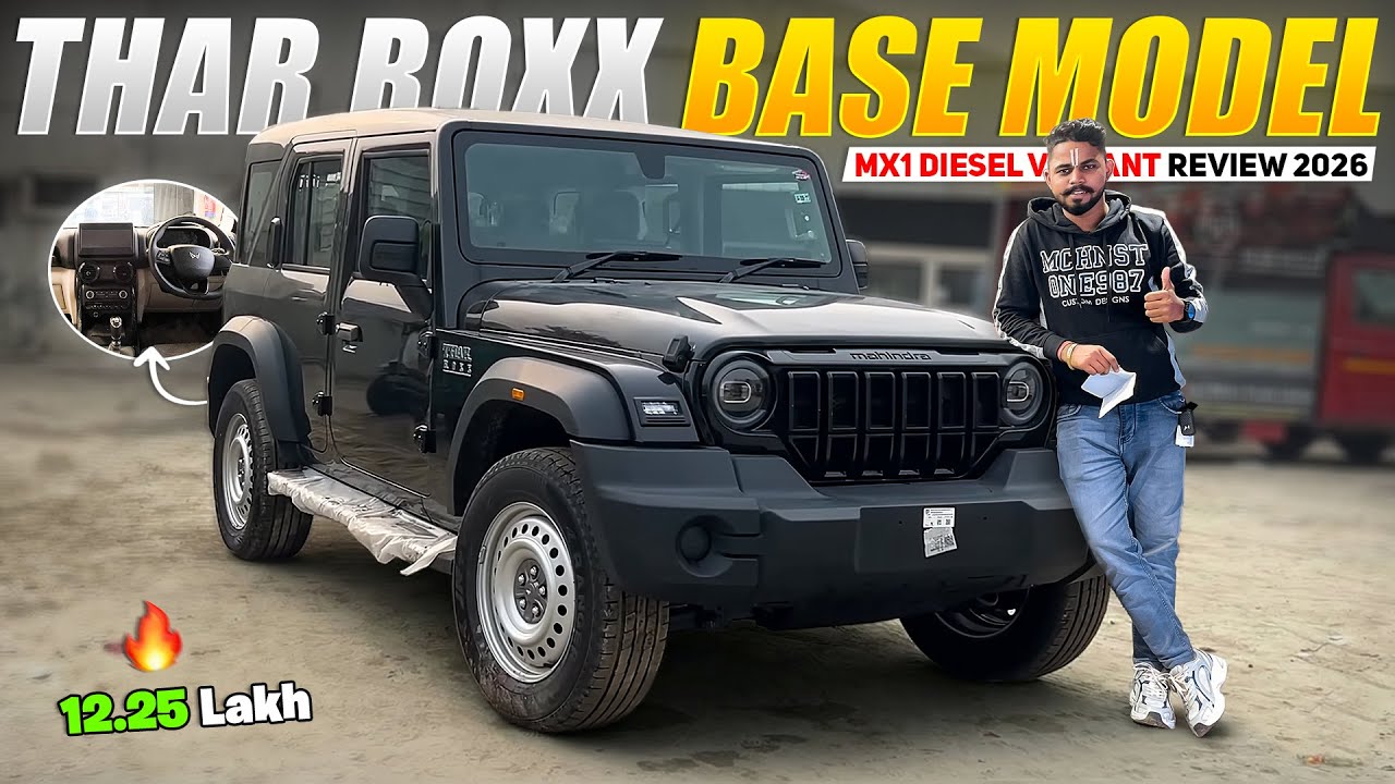 New Mahindra Thar Roxx MX1 Base Model Review 2026🔥| Mileage, Features & Price