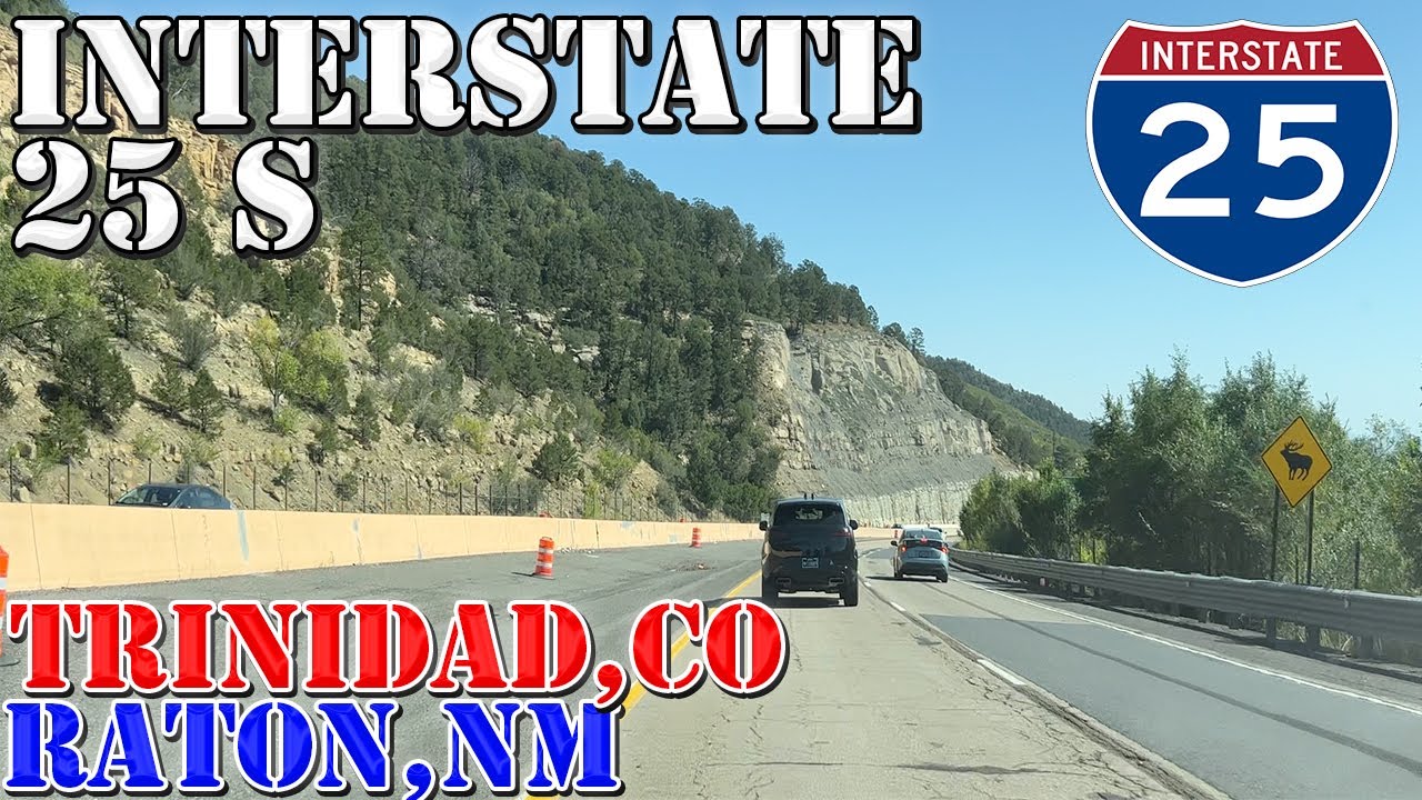 I-25 South - Trinidad CO to Raton NM - 4K Highway Drive