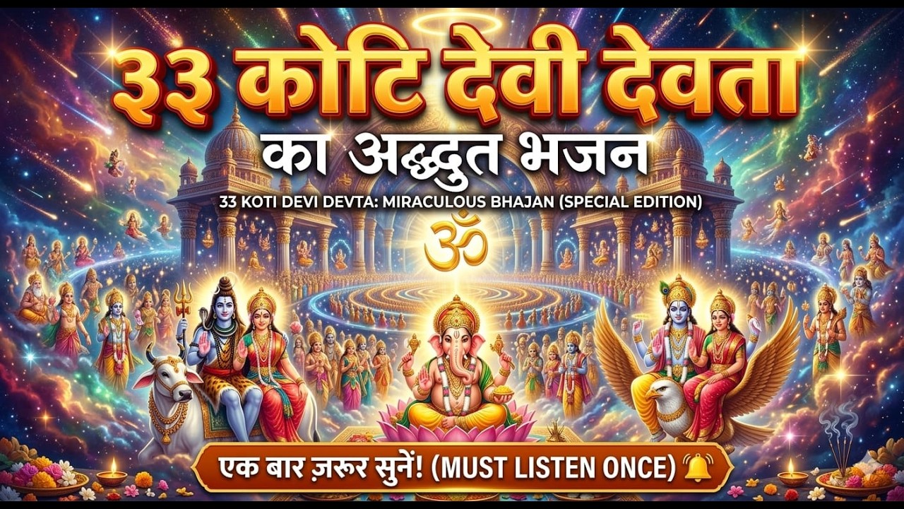 33 कोटि देवी-देवताओं की दिव्य स्तुति | जीवन सफल बनाने वाला महामंत्र | सुबह सुनते ही बदल जाएगी किस्मत
