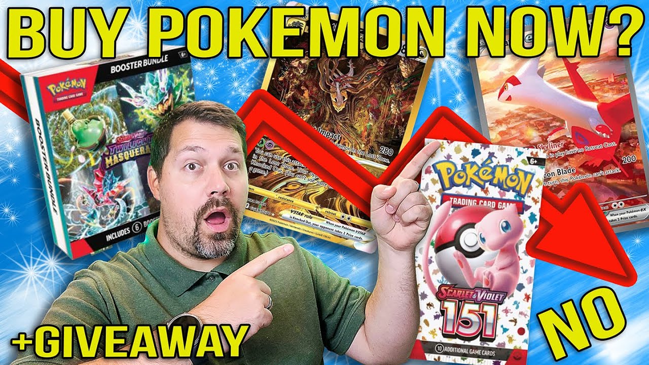 Should You BUY Pokemon NOW Pokemon Prices Falling Pokemon Investment + GIVEAWAY
