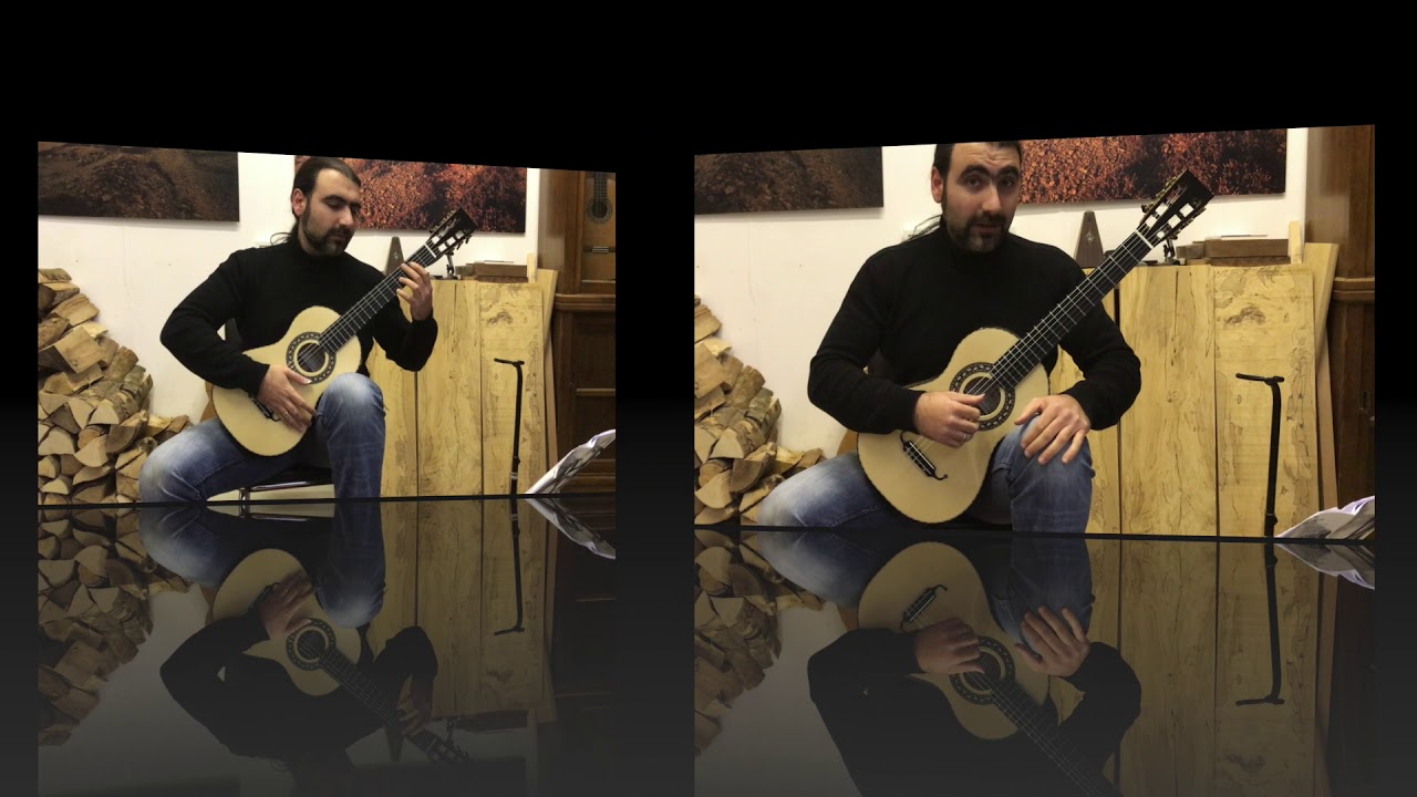 Evangelos Nikolaidis playing  a 604mm scale Romantic guitar made by Paul Beauchamp.