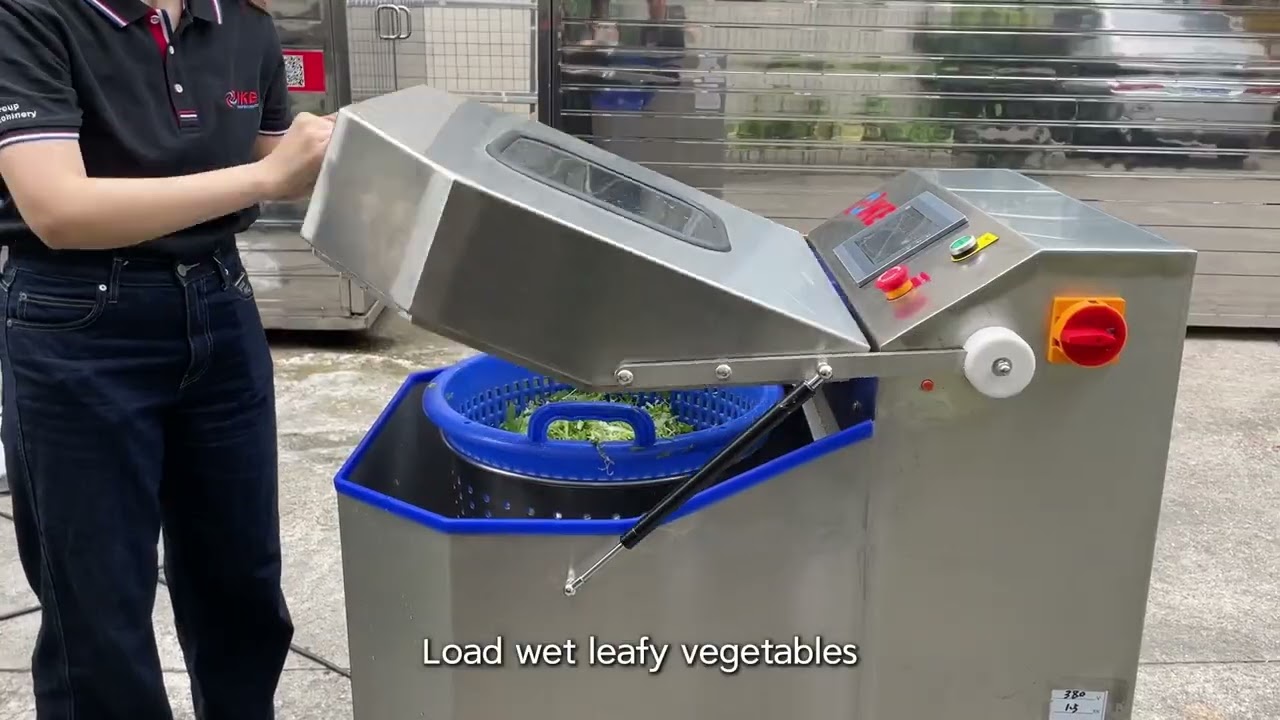Leaf Vegetable Dewatering Machine KT-D10 | Small Batch Spin Dryer 10–12 kg