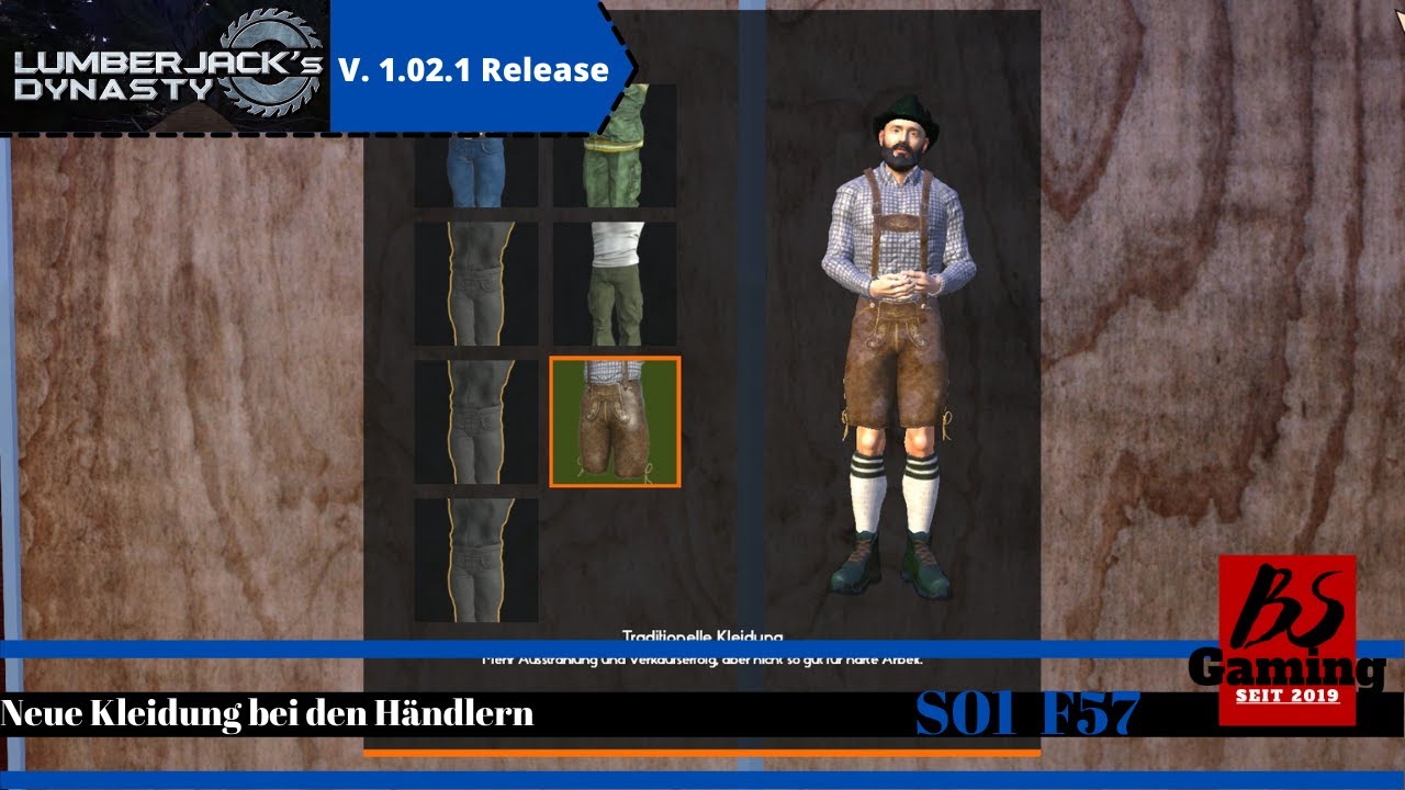 Lumberjack´s Dynasty  S01 F57  Neue Kleidung bei den Händlern