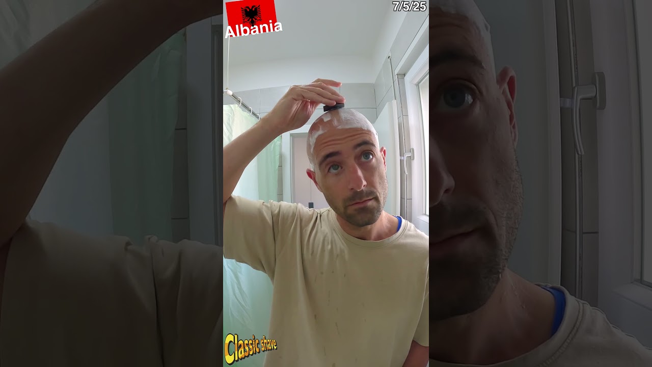 ASMR head shave🇦🇱katana 