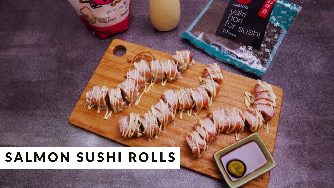 Salmon Sushi Inside Out Roll by Khanh Ong
