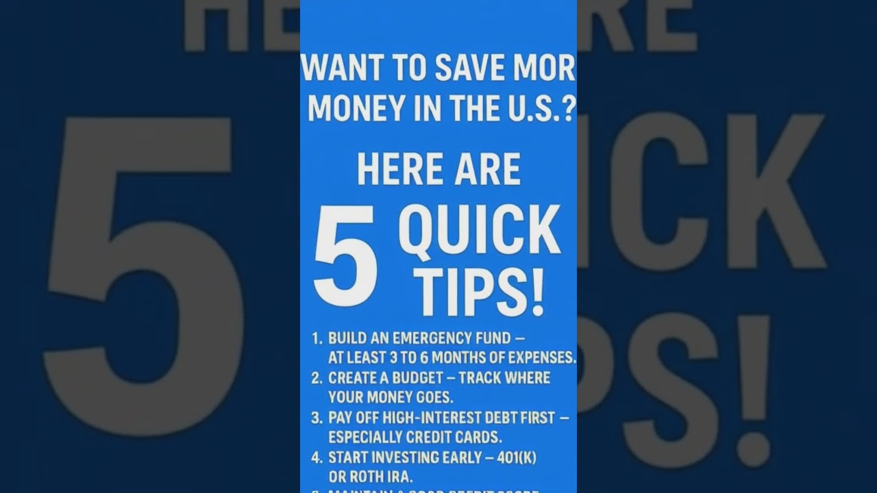 Personal Finance Made Easy 5 Tips to Save More Money in America
