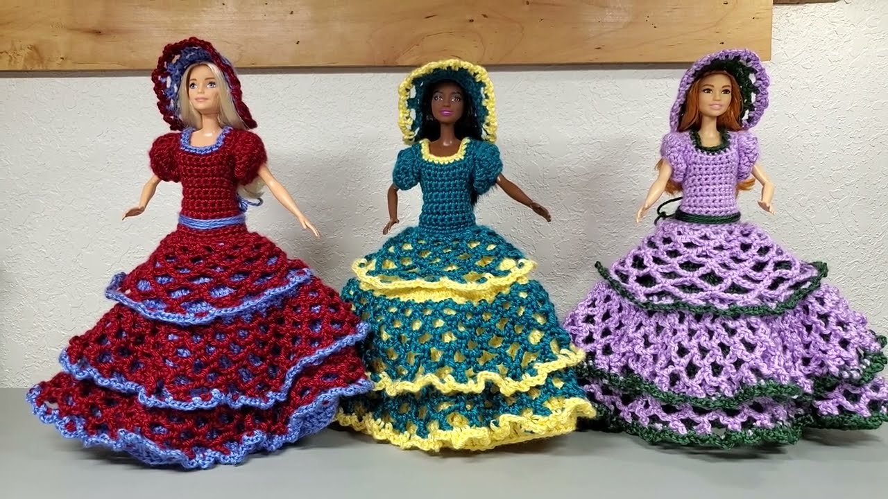 Barbie Dress Toilet Paper Cover P1|Easy Crochet Barbie Dress Toilet Paper Cover|Crochet Barbie Dress