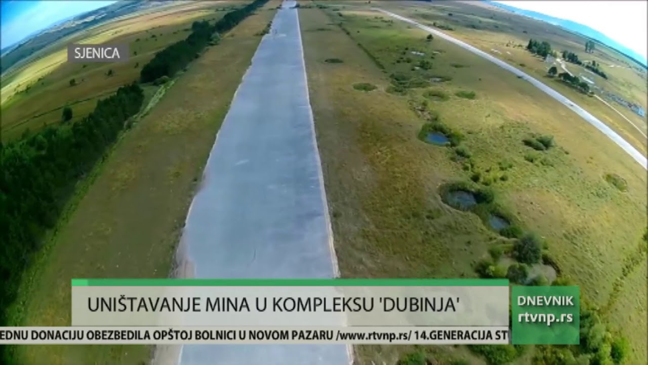 Uništavanje mina u kompleksu aerodroma „Dubinje“ Sjenica