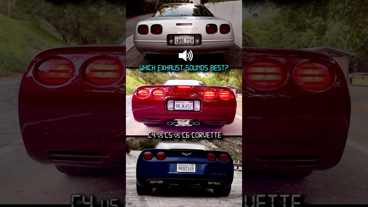 C4 vs C5 vs C6 - Best Corvette Stock Exhaust Sound?  #corvette #exhaustsound