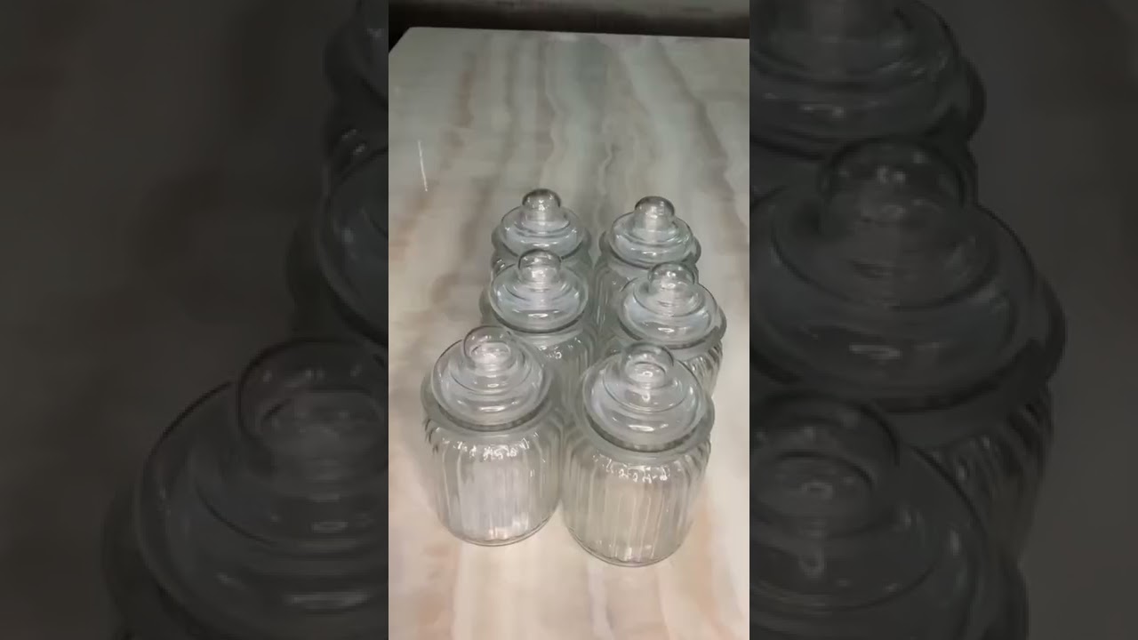 Home Centre Mimosa Storage Glass Jars -Set of 6 pcs (250 ml ) - Transparent #shorts #ytshorts