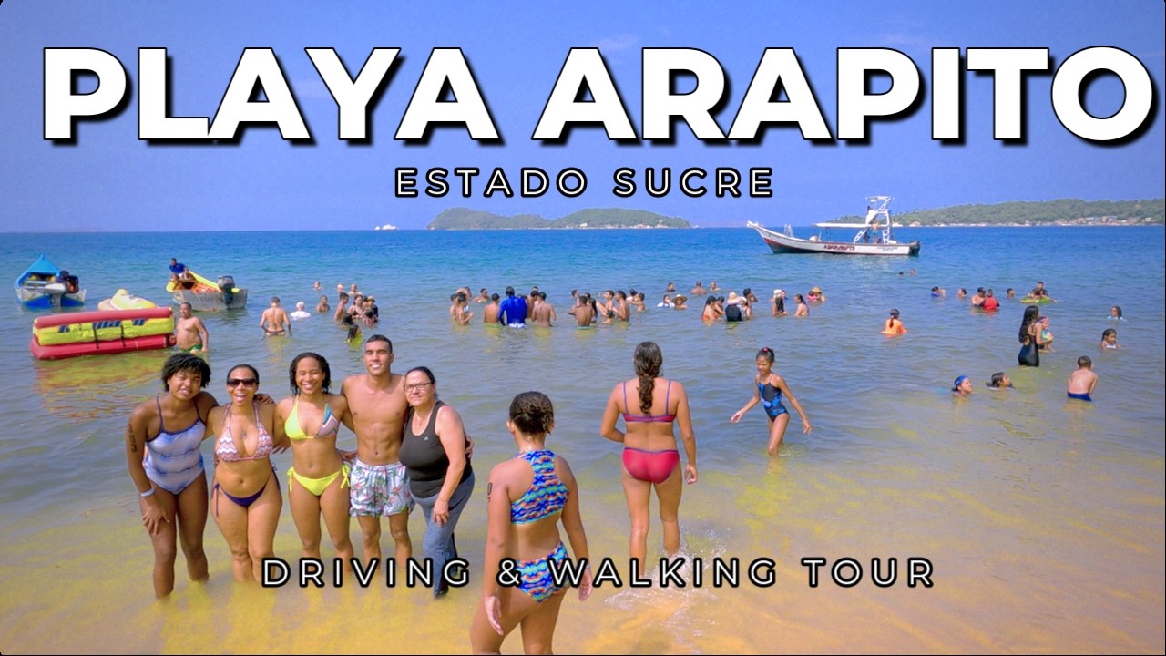 La alegría del venezolano en Playa Arapito: Un Paraíso de Sucre Driving Walking Tour VENEZUELA 🇻🇪 4K