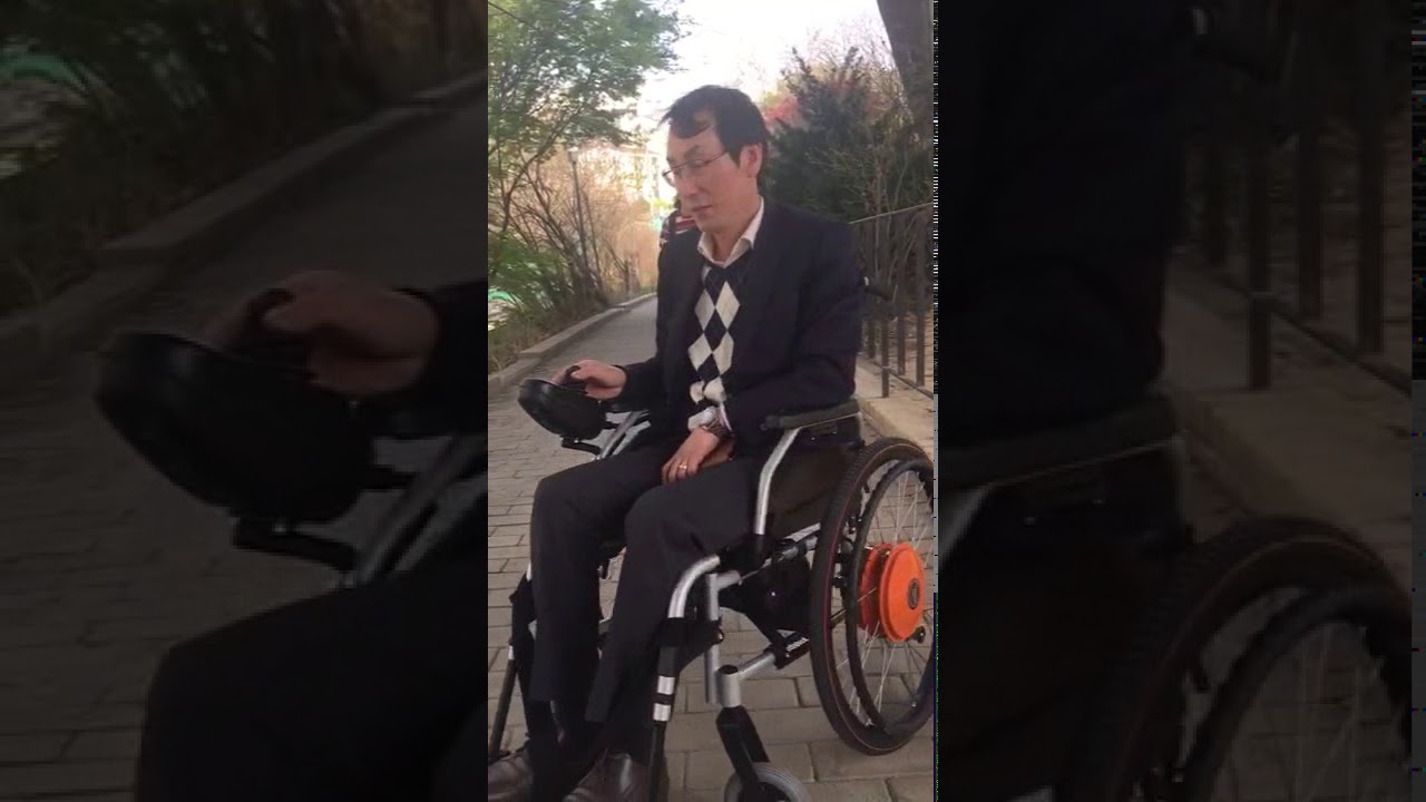 휠체어를 전동휠체어로 변환하는 전동키트 JOYWHEEL UPHILL