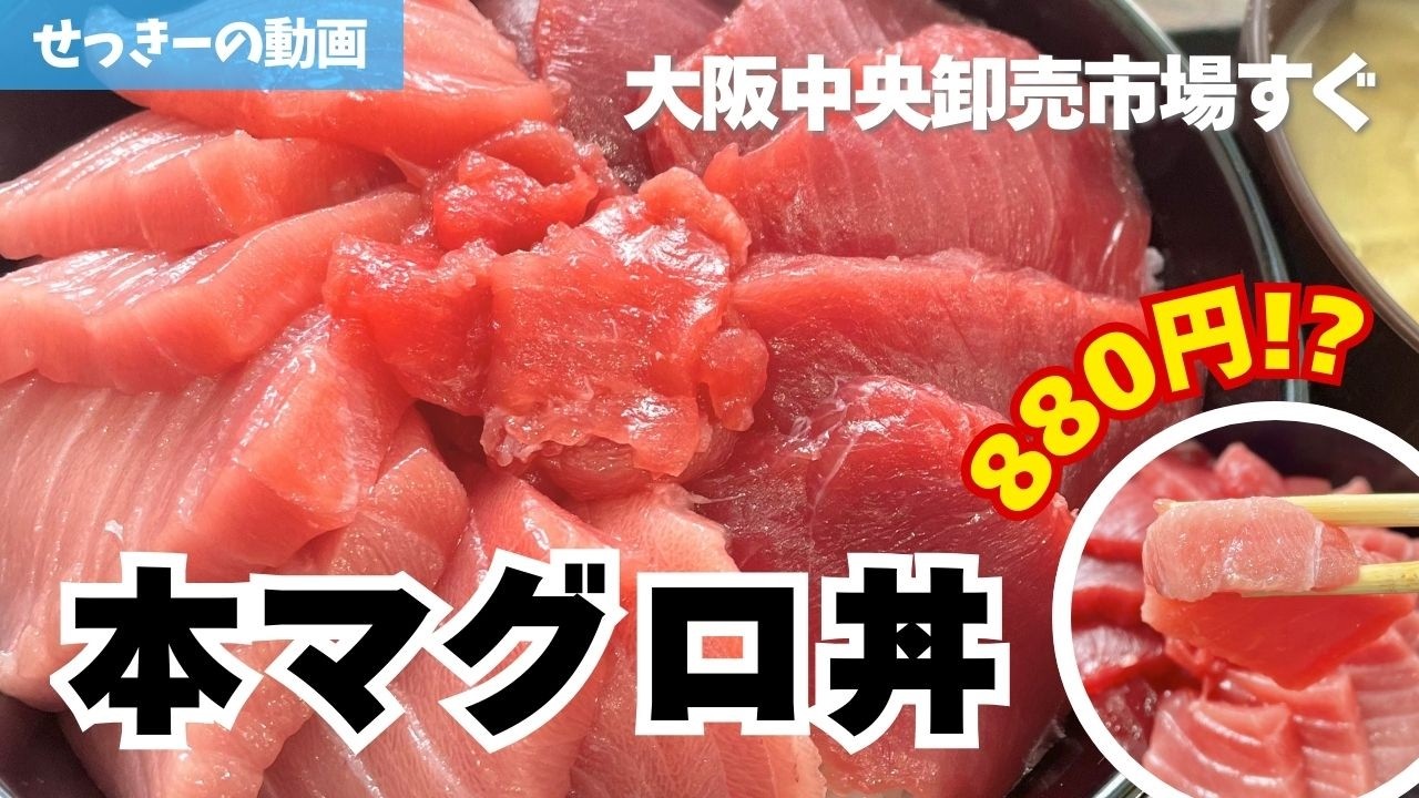 【大阪】大満足の本マグロ丼880円 大阪市中央卸売市場すぐ【魚屋のおむすび 丸徳 1日限定10食】